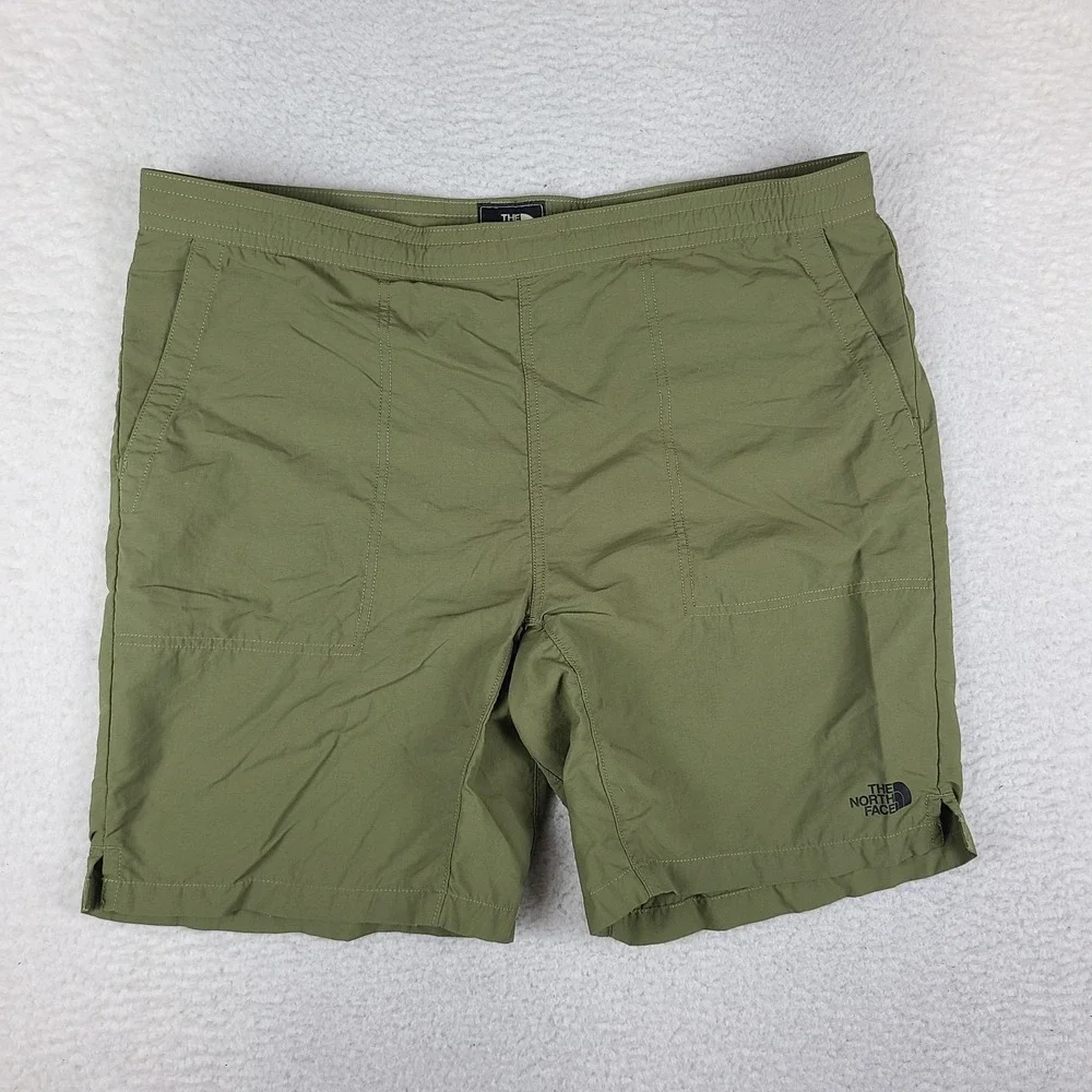 The North Face Shorts Mens Large Olive Green Running Hiking Training Activewear